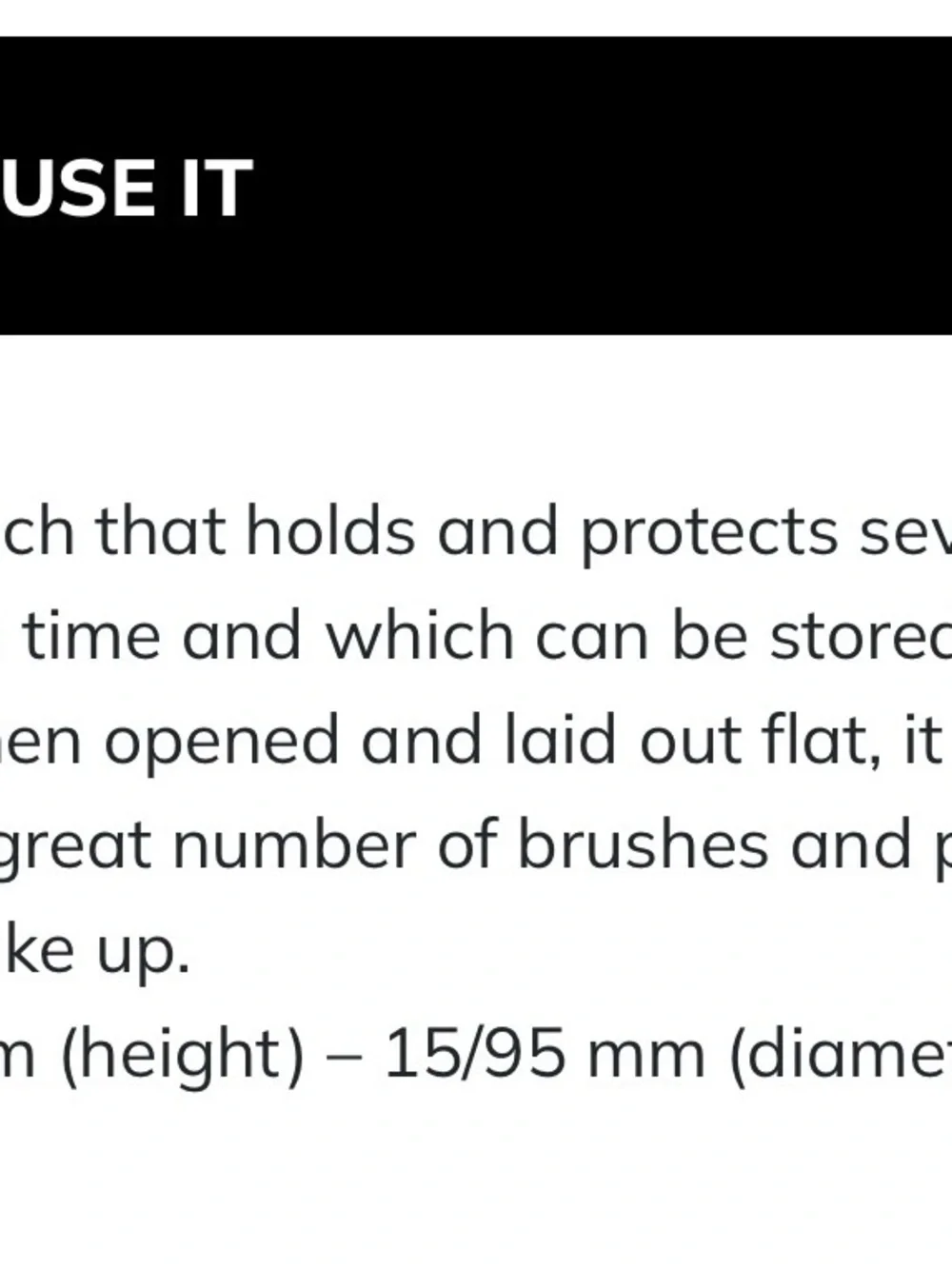 Makeup Forever Dany's Pouch Brush Holder in Black